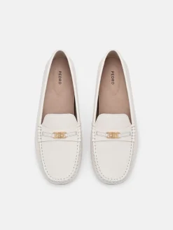 Leather Driving Shoes - Chalk