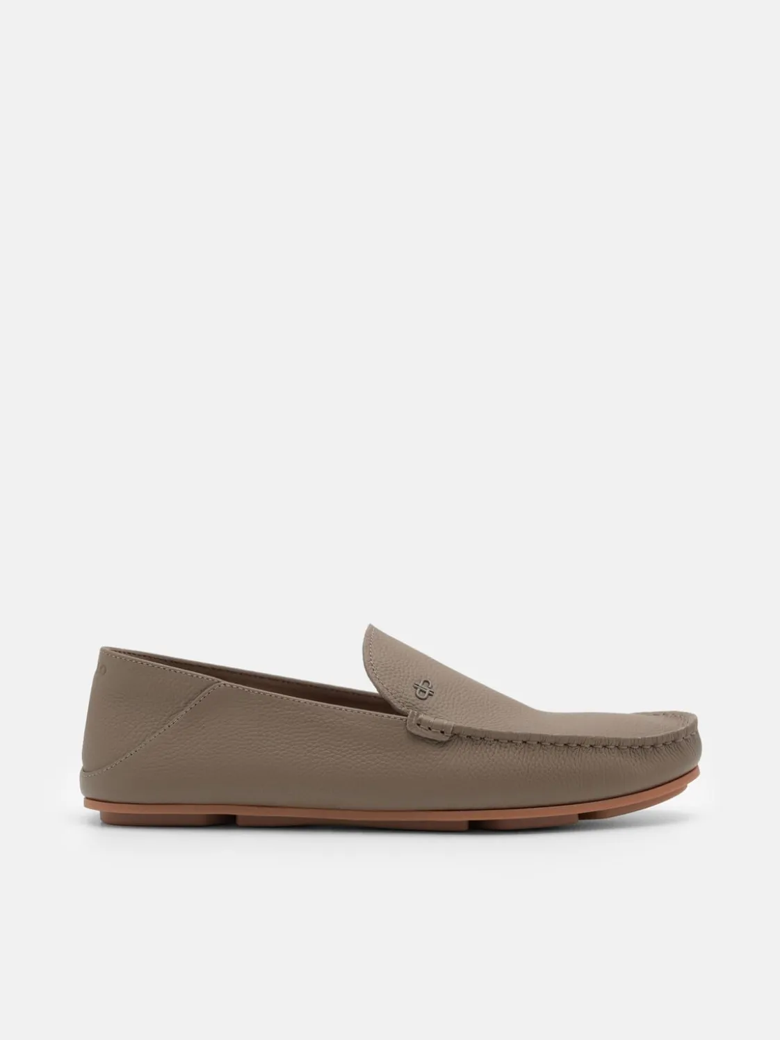 Leather Driving Shoes - Dark Taupe Tumble