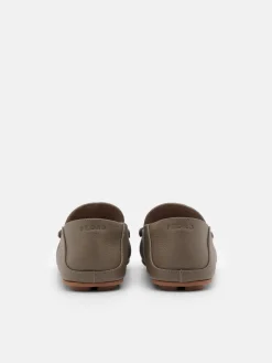 Leather Driving Shoes - Dark Taupe Tumble