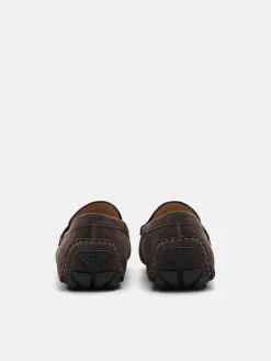 Leather Driving Shoes - Dark Brown