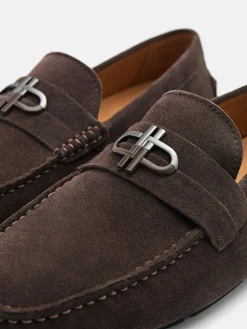 Leather Driving Shoes - Dark Brown