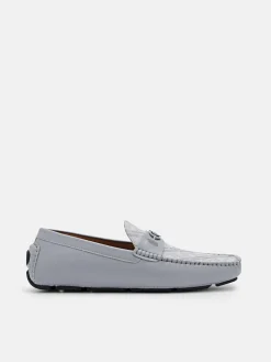 Leather Driving Shoes - Grey