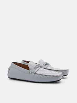 Leather Driving Shoes - Grey