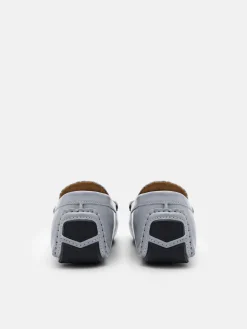 Leather Driving Shoes - Grey