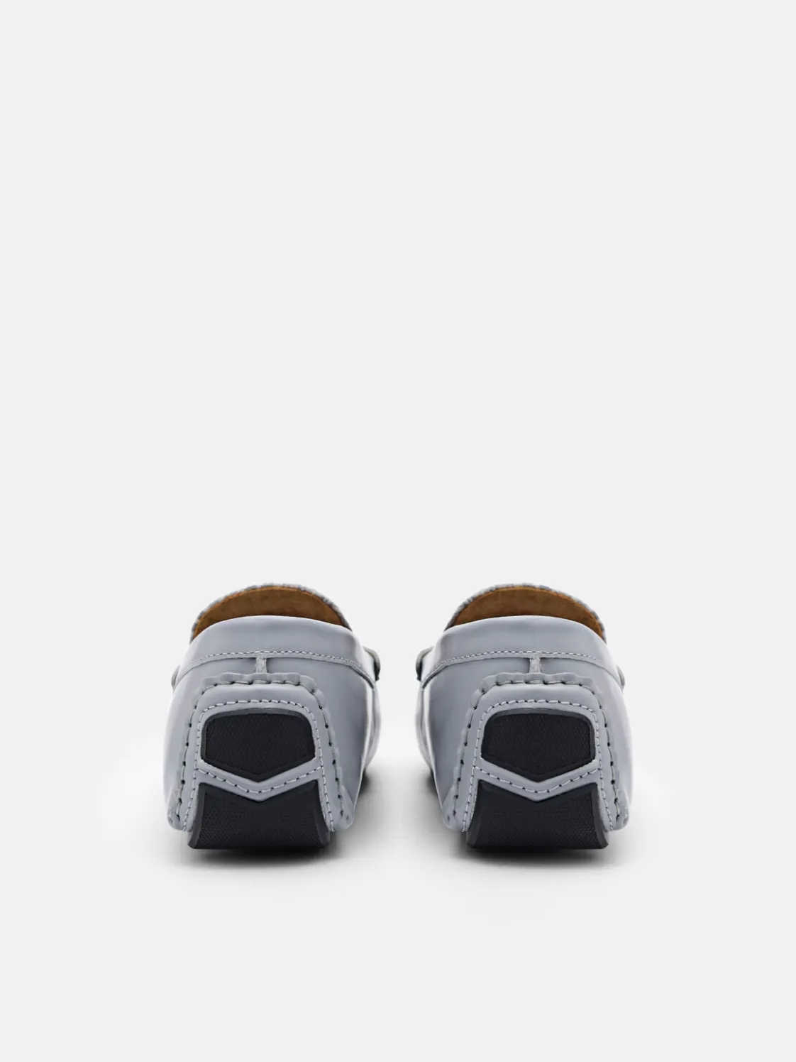 Leather Driving Shoes - Grey