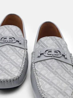 Leather Driving Shoes - Grey