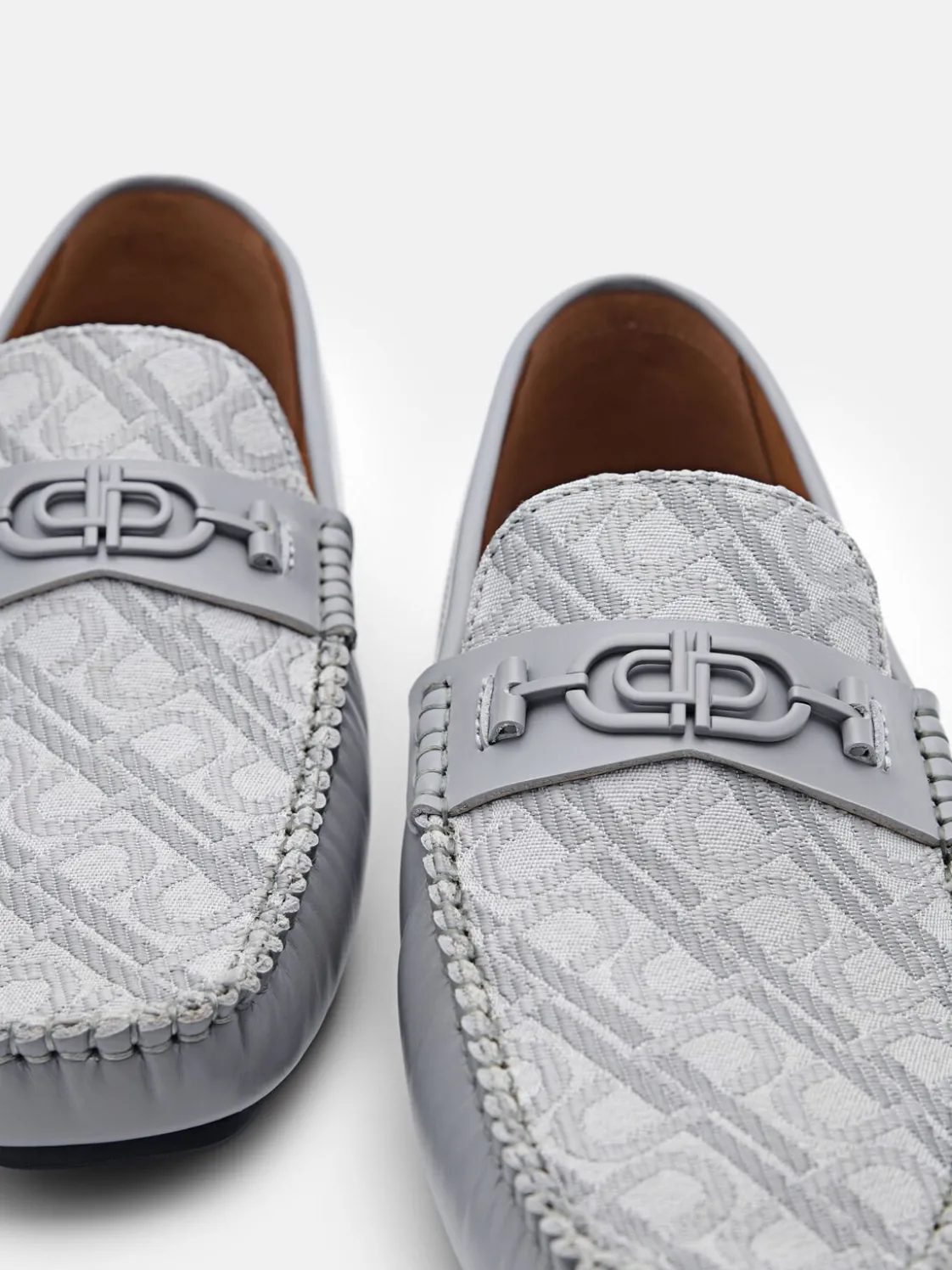 Leather Driving Shoes - Grey