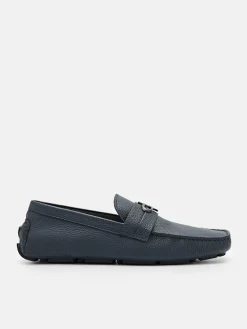 Leather Driving Shoes - Navy