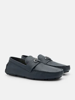 Leather Driving Shoes - Navy