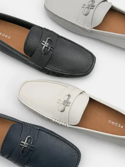 Leather Driving Shoes - Navy