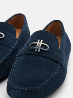 Leather Driving Shoes - Navy