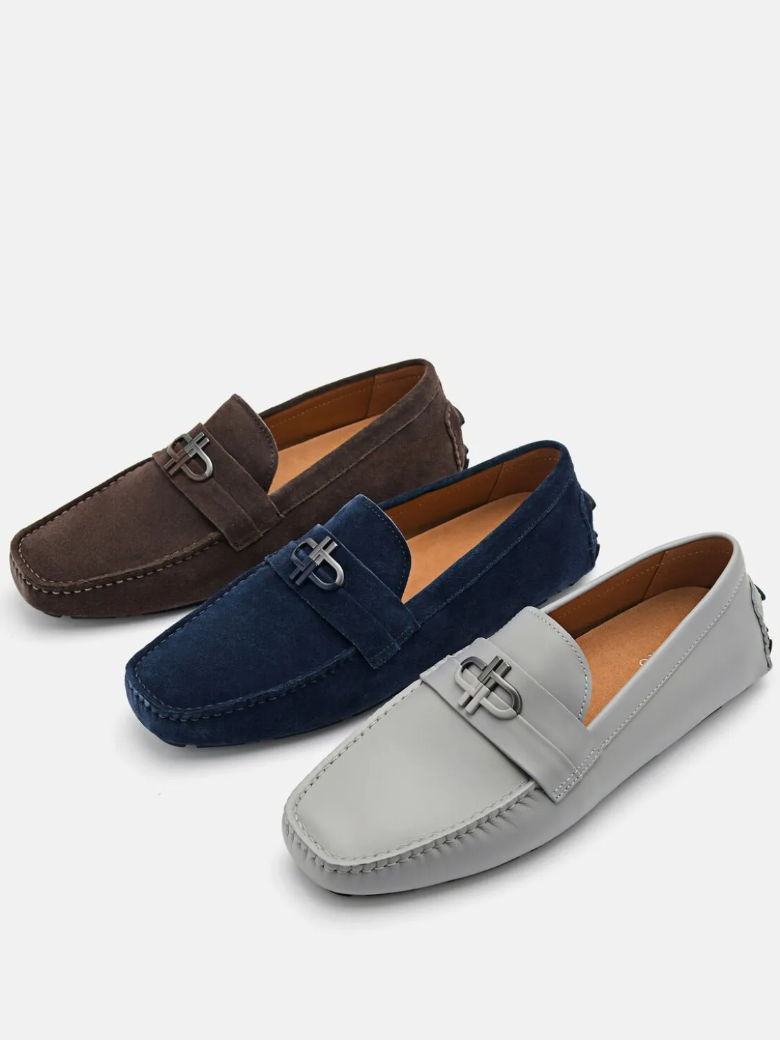 Leather Driving Shoes - Navy