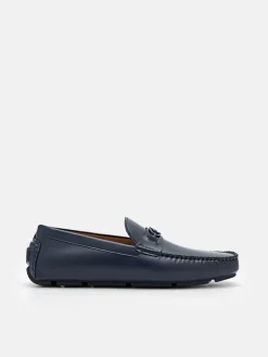 Leather Driving Shoes - Navy