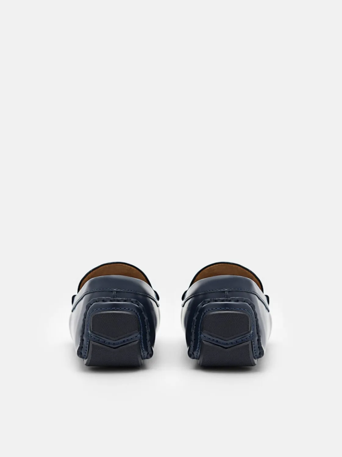 Leather Driving Shoes - Navy