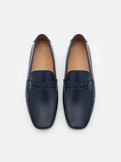Leather Driving Shoes - Navy