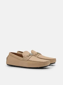 Leather Driving Shoes - Sand