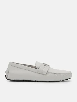 Leather Driving Shoes - Taupe