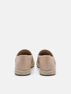 Leather Espadrilles - Nude