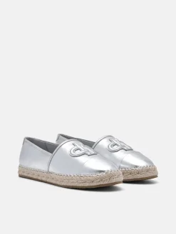 Leather Espadrilles - Silver