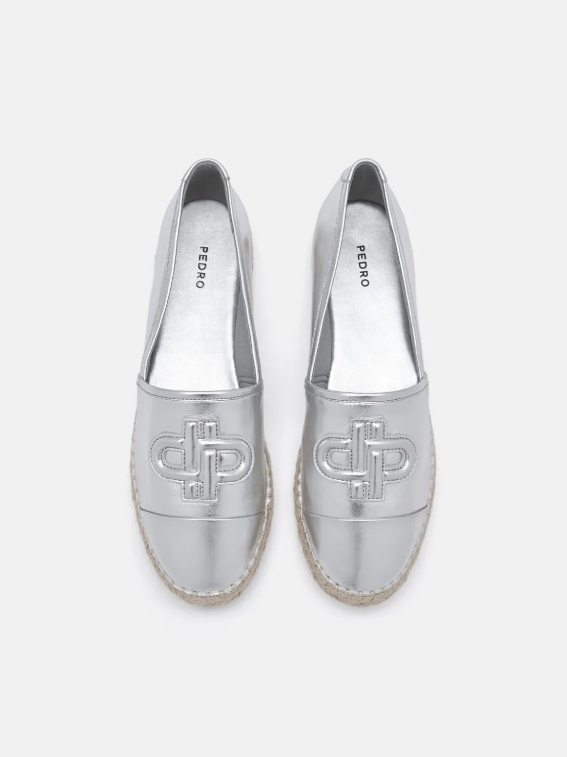 Leather Espadrilles - Silver
