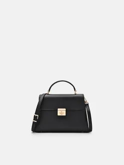 Leather Handbag - Black