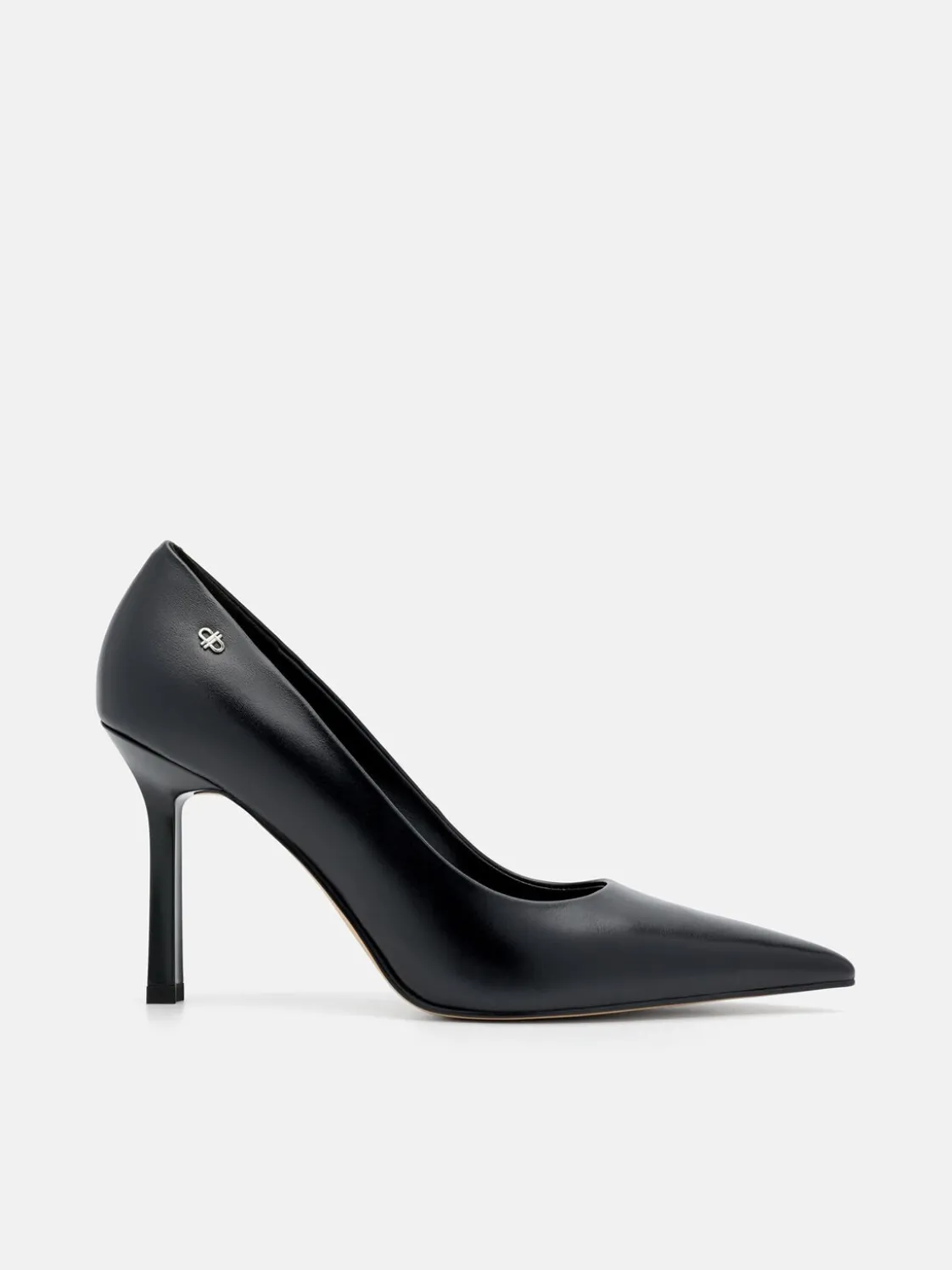 Leather Heel Pumps - Black