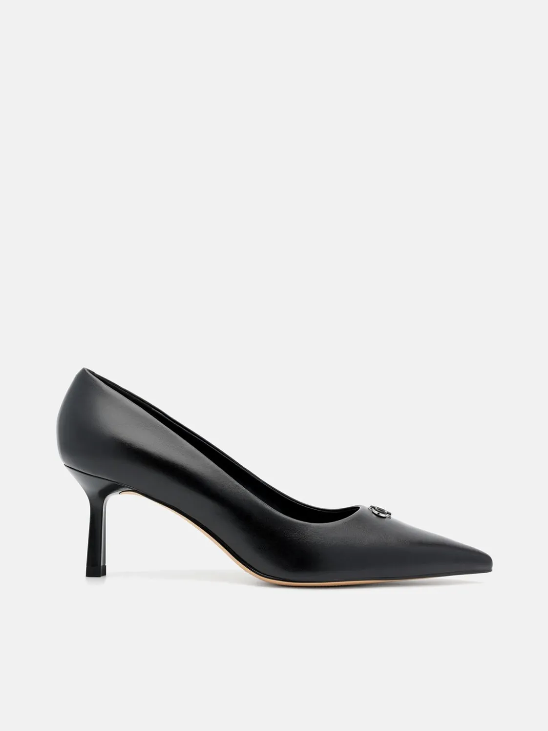 Leather Heel Pumps - Black