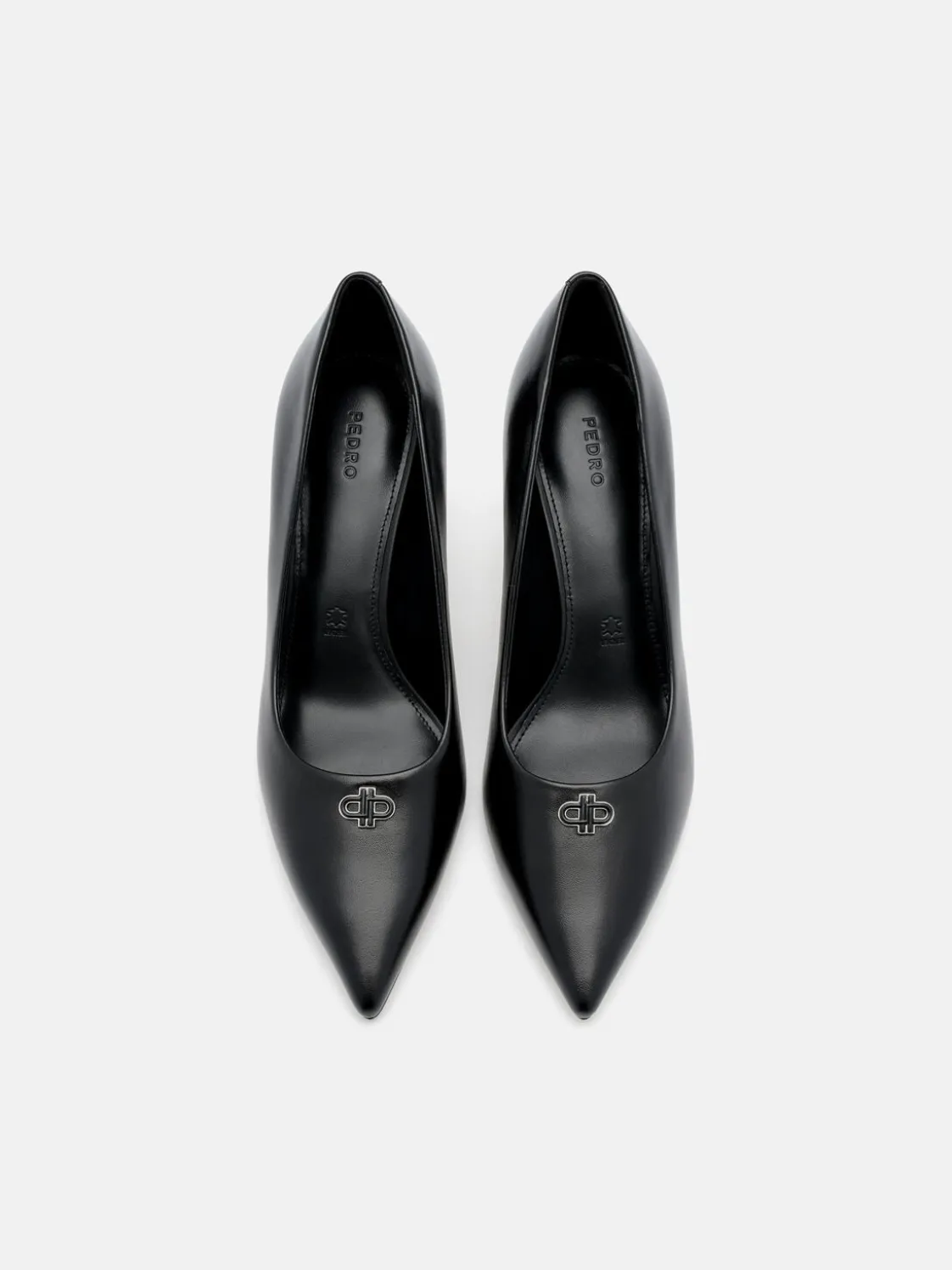 Leather Heel Pumps - Black