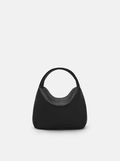 Leather Hobo Bag - Black