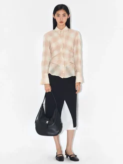 Leather Hobo Bag - Black