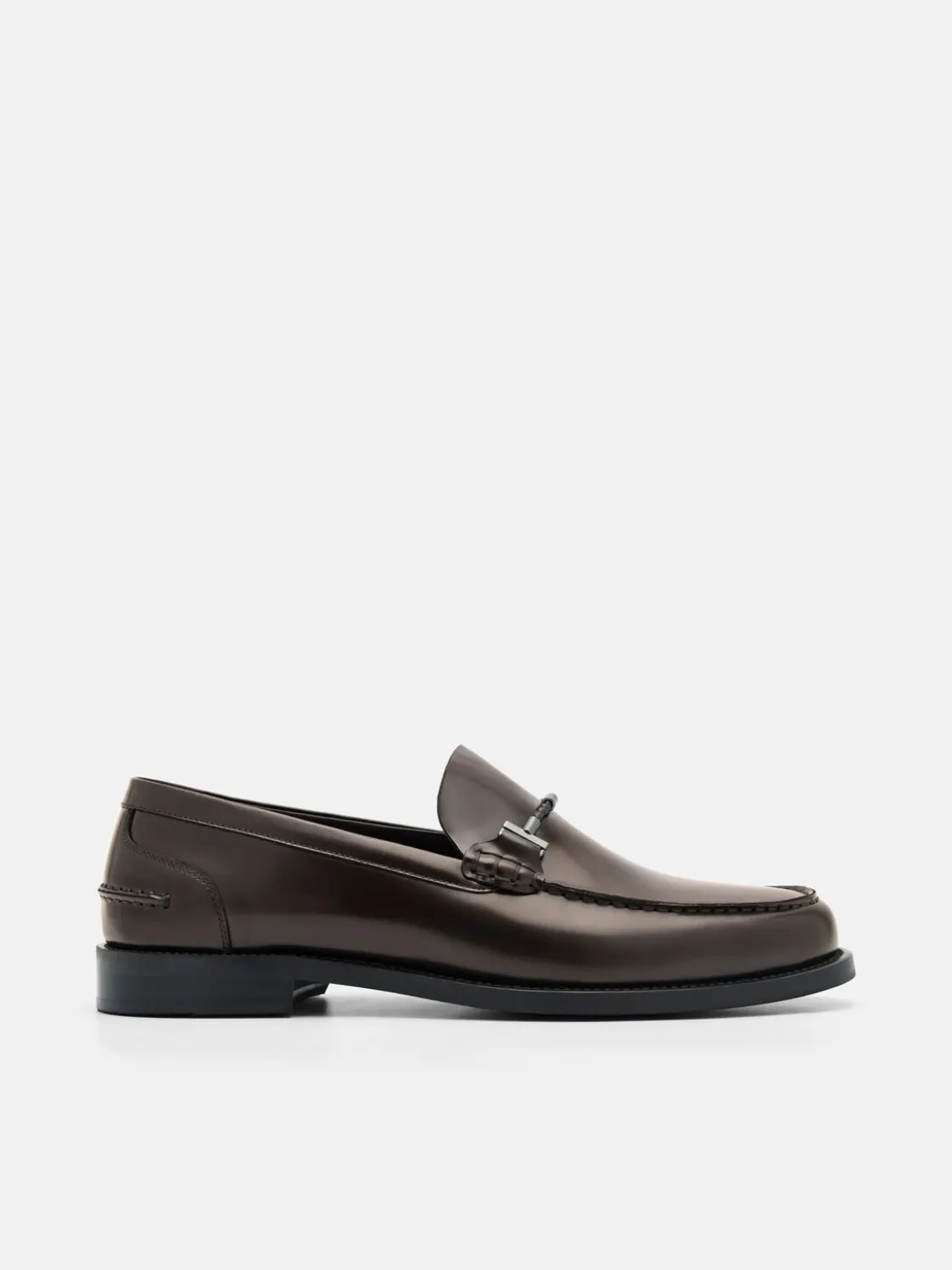 Leather Horsebit Loafers - Dark Brown