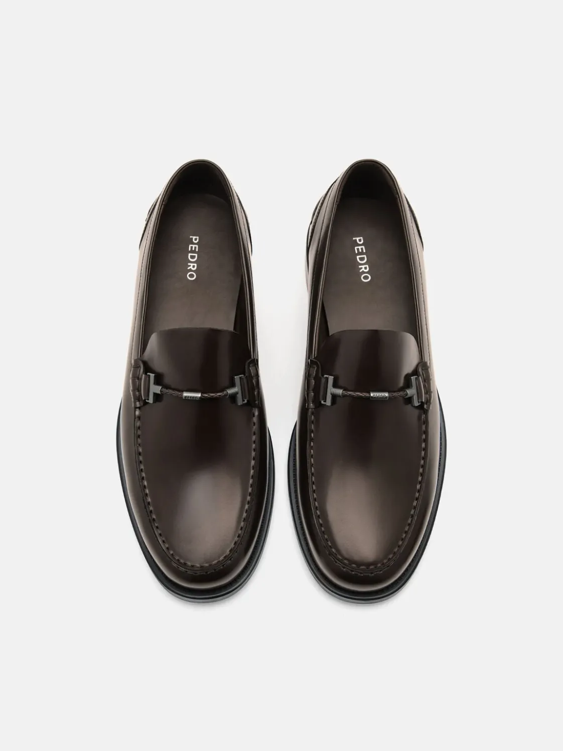 Leather Horsebit Loafers - Dark Brown