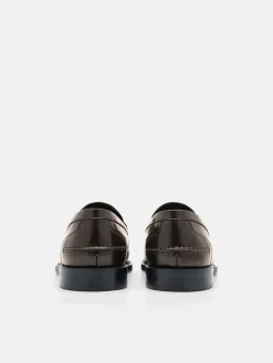 Leather Horsebit Loafers - Dark Brown