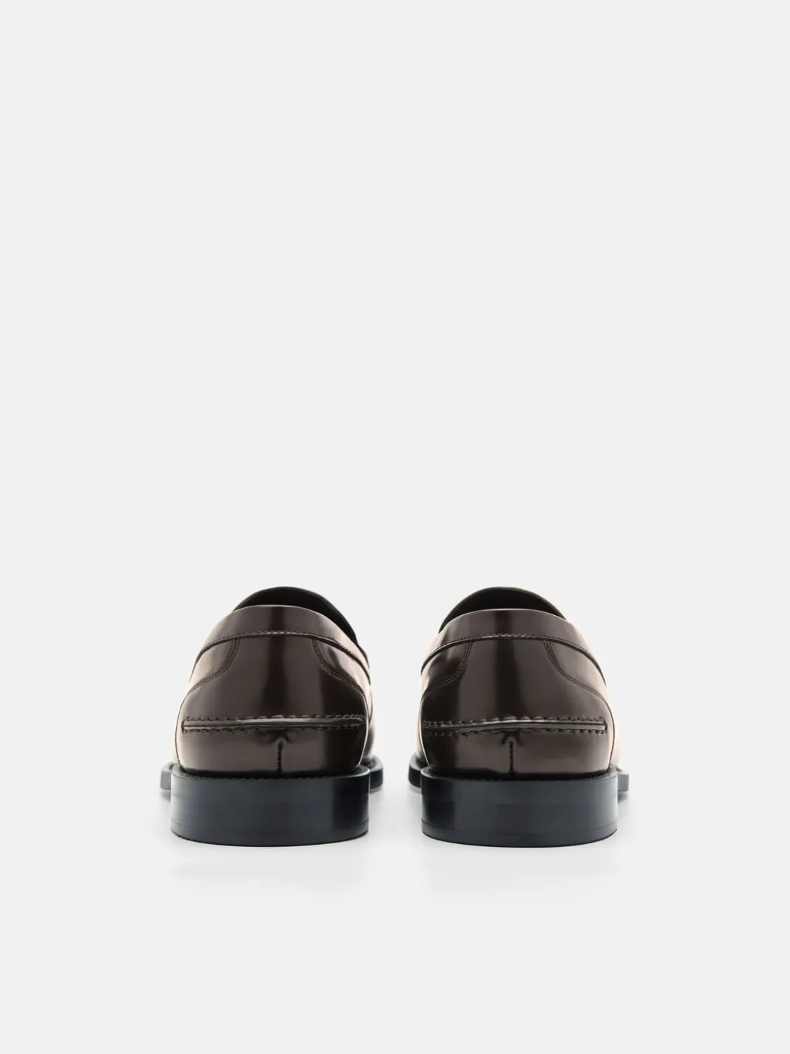 Leather Horsebit Loafers - Dark Brown