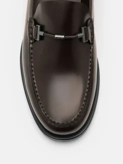 Leather Horsebit Loafers - Dark Brown