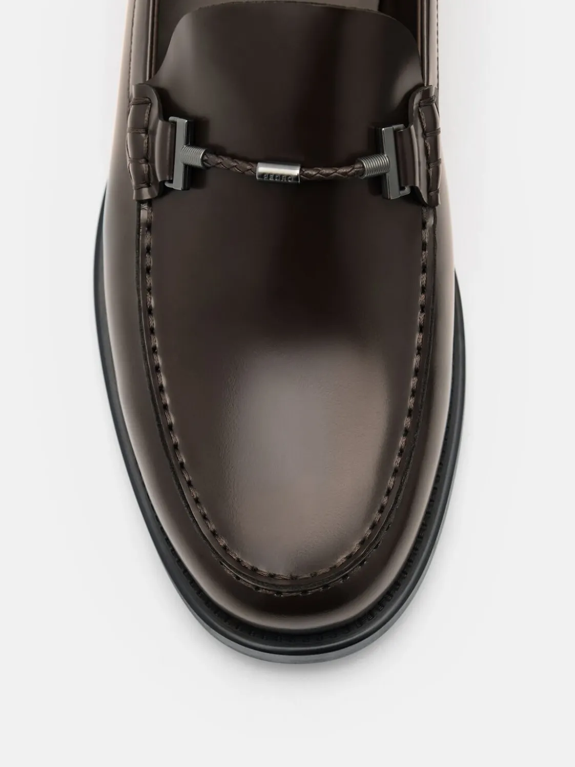 Leather Horsebit Loafers - Dark Brown
