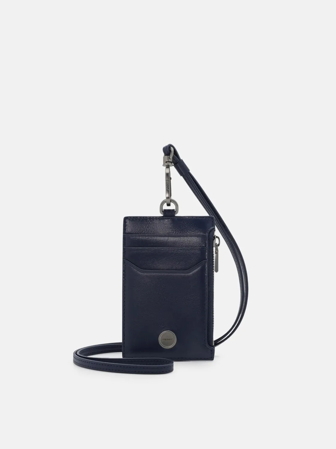 Leather Lanyard - Navy