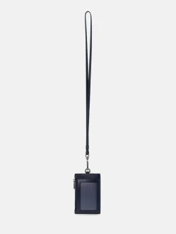 Leather Lanyard - Navy
