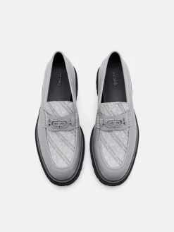Leather Loafers - Grey