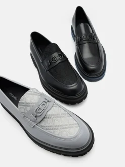 Leather Loafers - Grey