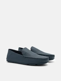 Leather Loafers - Navy