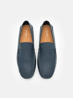 Leather Loafers - Navy