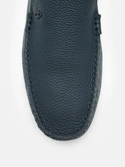 Leather Loafers - Navy