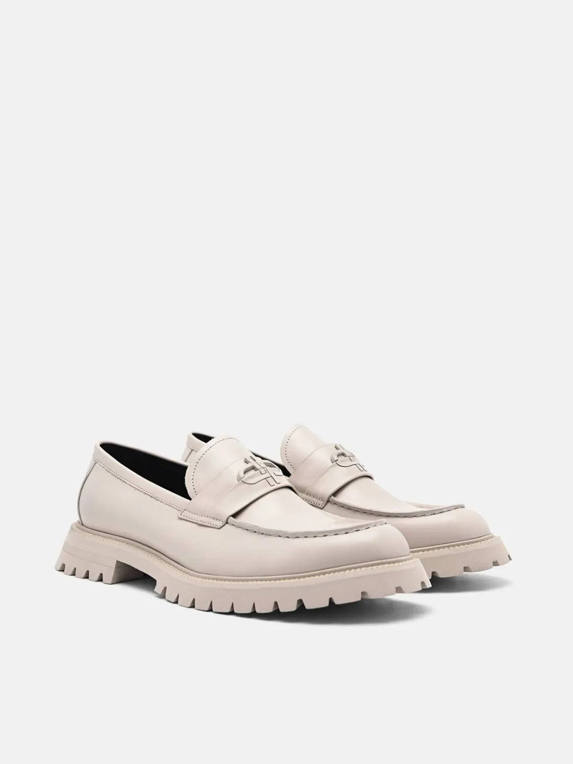 Leather Loafers - Taupe