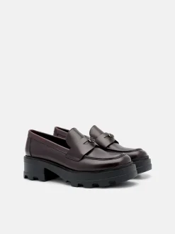 Leather Loafers - Wine