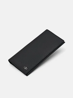 Leather Long Wallet - Black