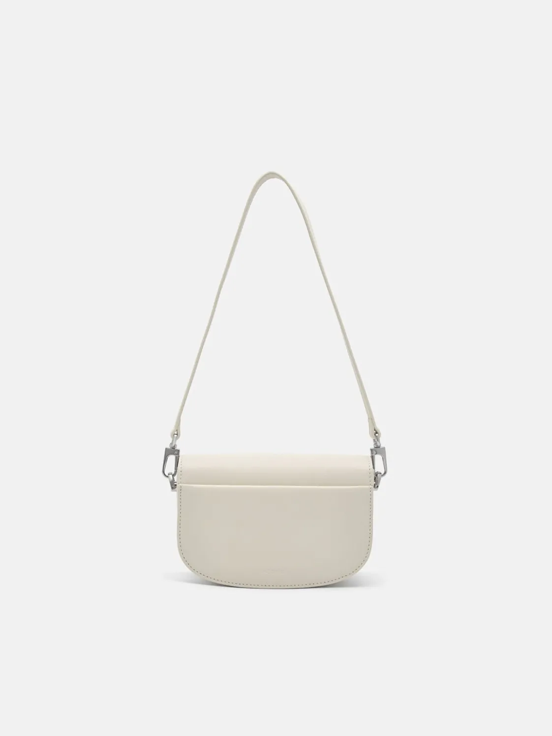 Leather Mini Shoulder Bag - Beige