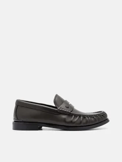 Leather Penny Loafers - Dark Brown