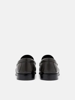 Leather Penny Loafers - Dark Brown