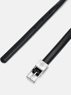 Leather Pin Belt - Black